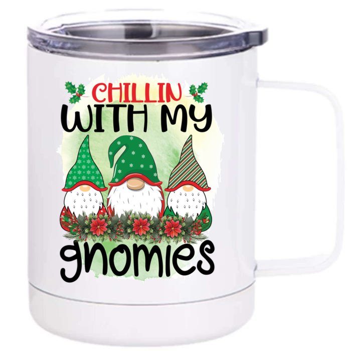 Chillin With My Gnomes Front & Back 12oz Stainless Steel Tumbler Cup