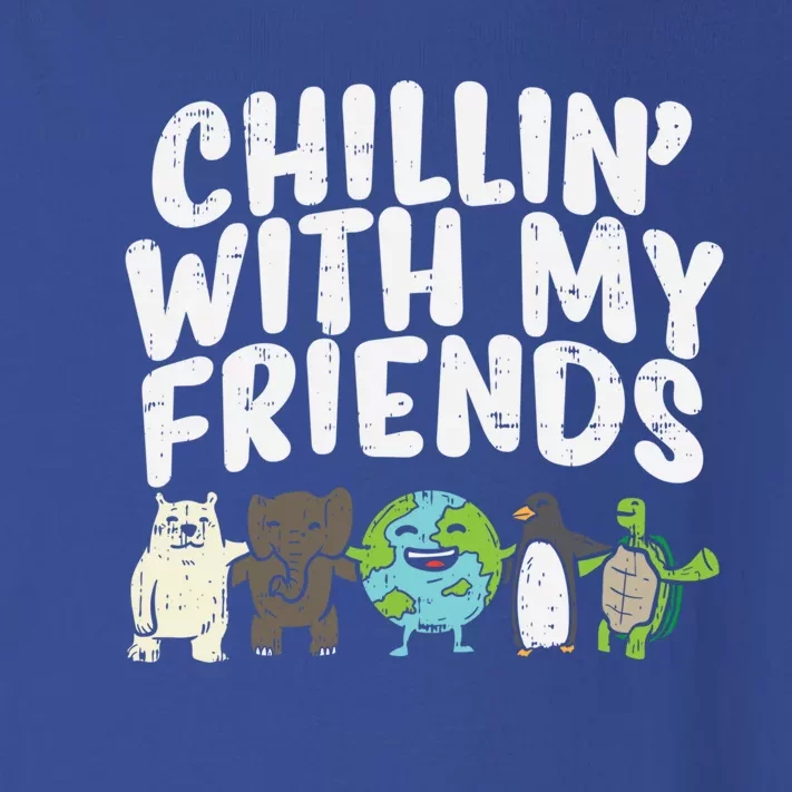 Chillin With My Friends Planet Animals Cute Earth Day Gift Great Gift Toddler Long Sleeve Shirt