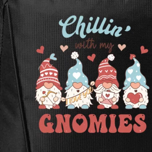 Chillin With My Gnomies Valentines Gift City Backpack