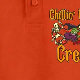 Chillin With My Creeps Vampire Halloween Skeleton Witch Gift Meaningful Gift Dry Zone Grid Performance Polo