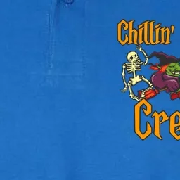 Chillin With My Creeps Vampire Halloween Skeleton Witch Gift Meaningful Gift Softstyle Adult Sport Polo