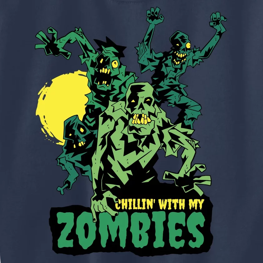 Chilling With My Zombies Kids Sweatshirt