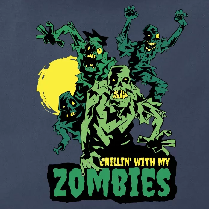 Chilling With My Zombies Zip Tote Bag