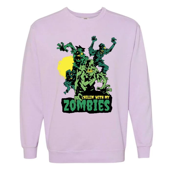 Chilling With My Zombies Garment-Dyed Sweatshirt