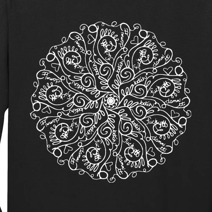 Curse Word Mandala Tall Long Sleeve T-Shirt