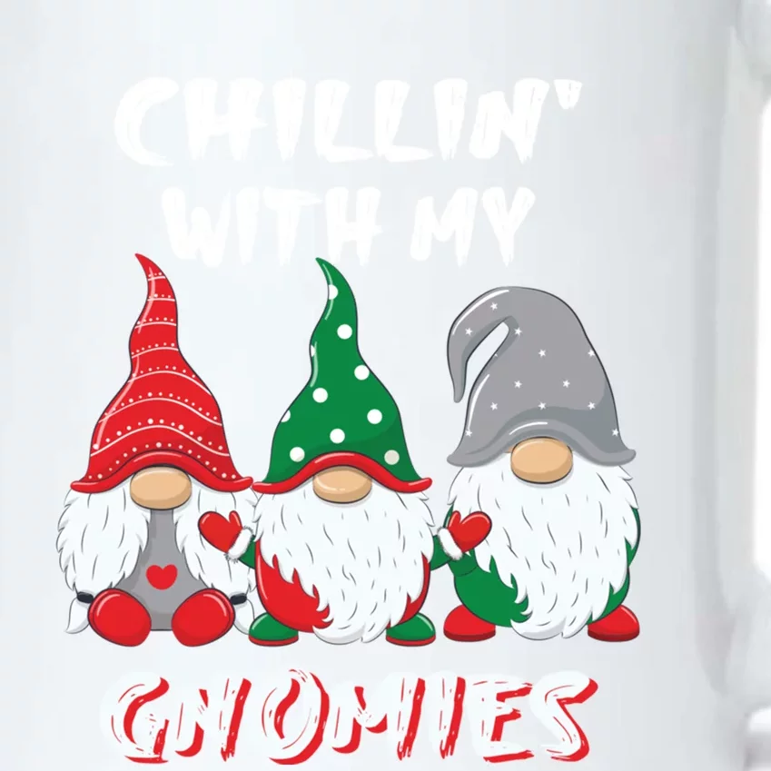 Chilling With My Gnomies Christmas Gift Black Color Changing Mug