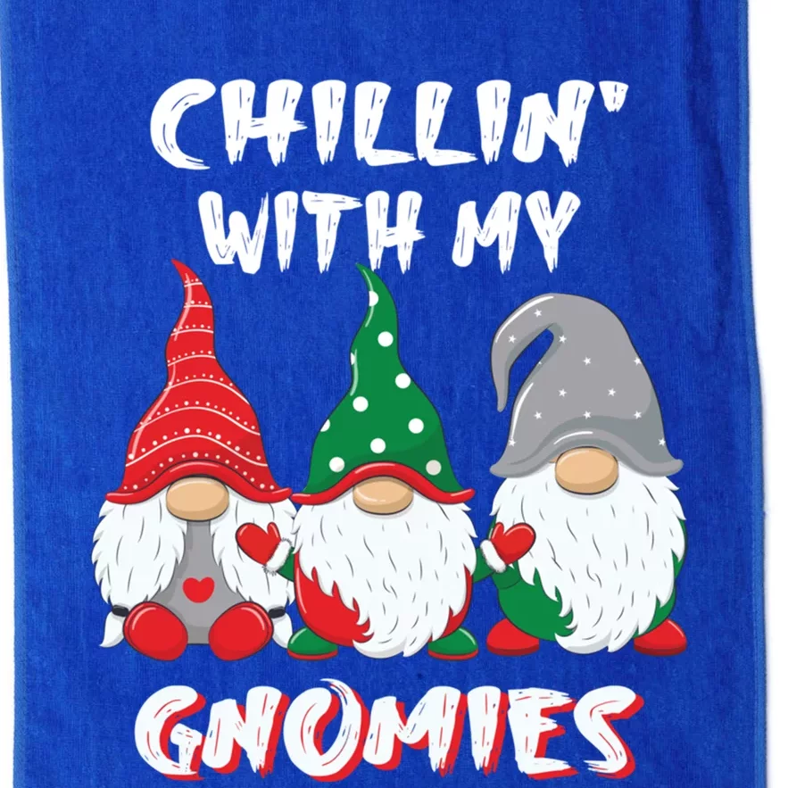 Chilling With My Gnomies Christmas Gift Platinum Collection Golf Towel