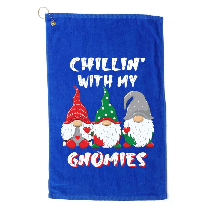 Chilling With My Gnomies Christmas Gift Platinum Collection Golf Towel