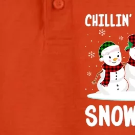 Chillin With My Snowmies Family Pajamas Snow Christmas Cute Gift Dry Zone Grid Performance Polo