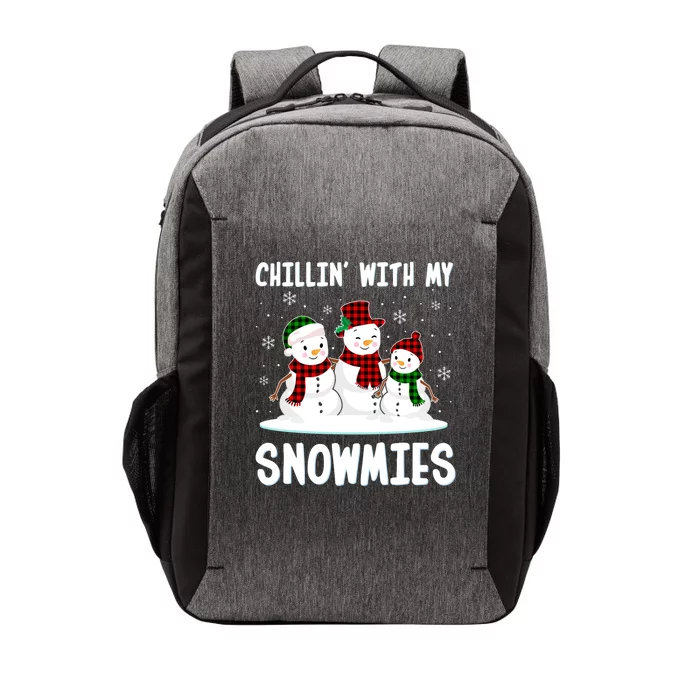 Chillin With My Snowmies Family Pajamas Snow Christmas Cute Gift Vector Backpack