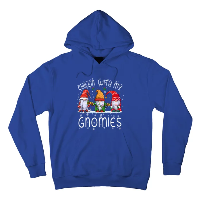 Chillin With My Gnomies Buffalo Red Plaid Christmas Gnome Gift Hoodie