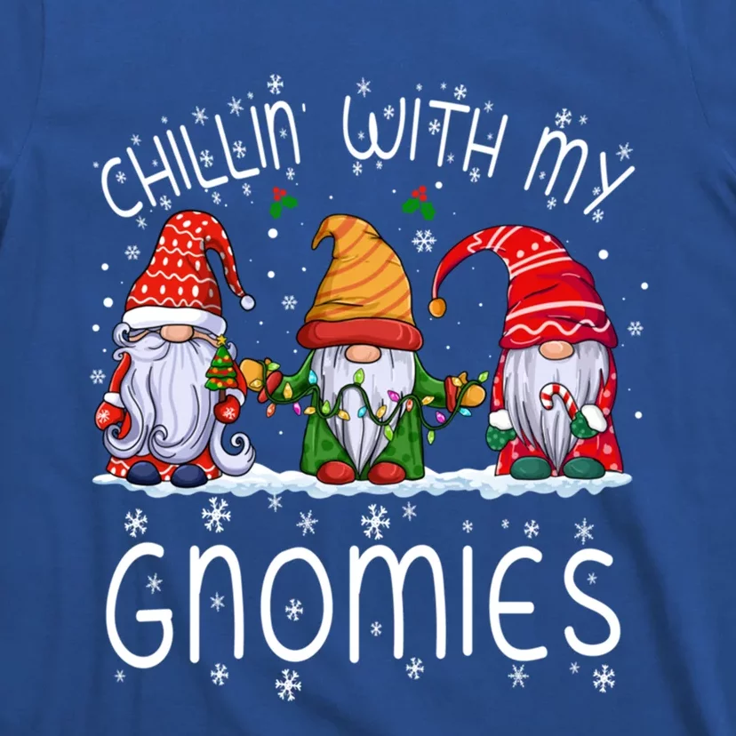 Chillin With My Gnomies Buffalo Red Plaid Christmas Gnome Gift T-Shirt