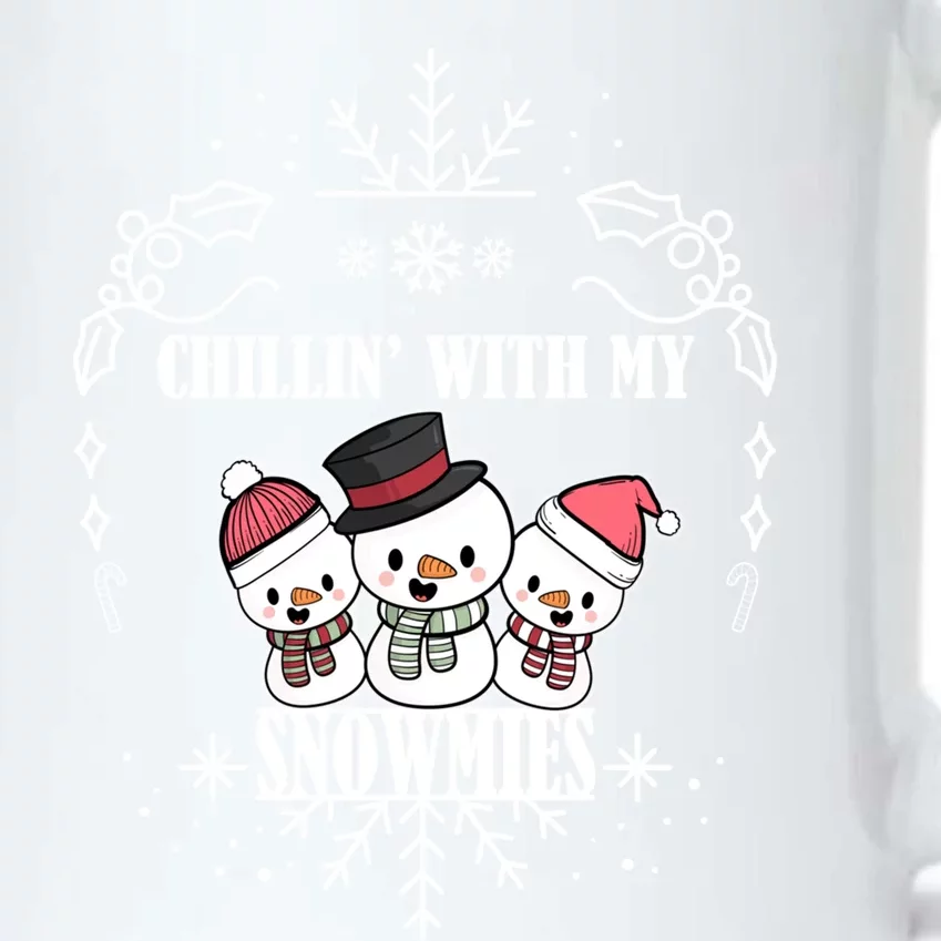 Chillin With My Snowmies Christmas Funny Gift Cool Gift Black Color Changing Mug