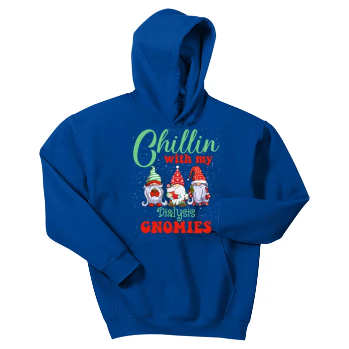 Chillin With My Dialysis Gnomies Xmas Light Nurse Christmas Gift Kids Hoodie