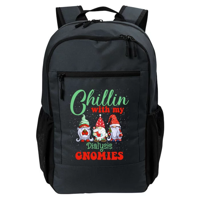 Chillin With My Dialysis Gnomies Xmas Light Nurse Christmas Gift Daily Commute Backpack