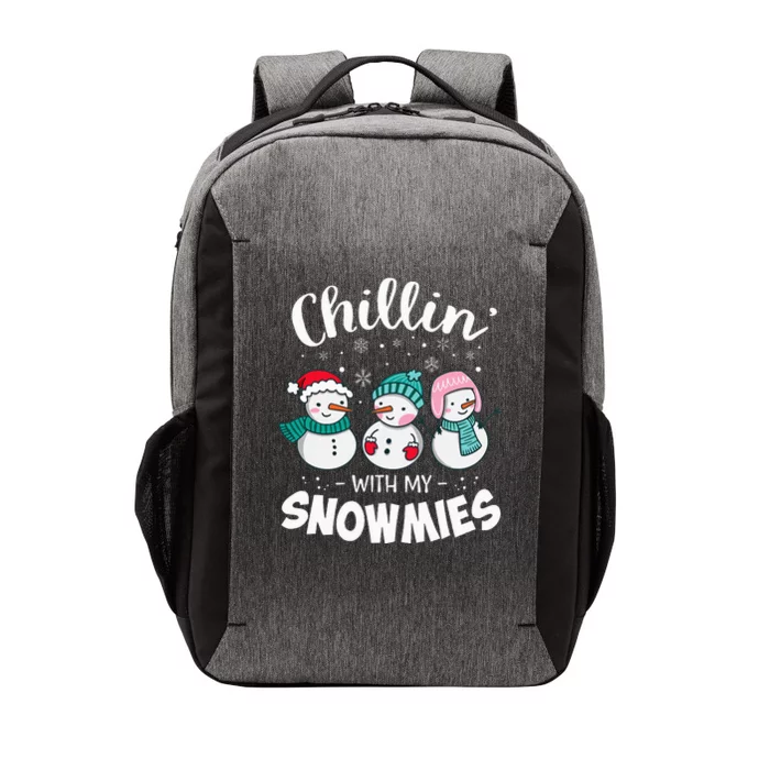 Chillin With My Snowmie Wo Christmas Snowman Teacher Snow Vector Backpack