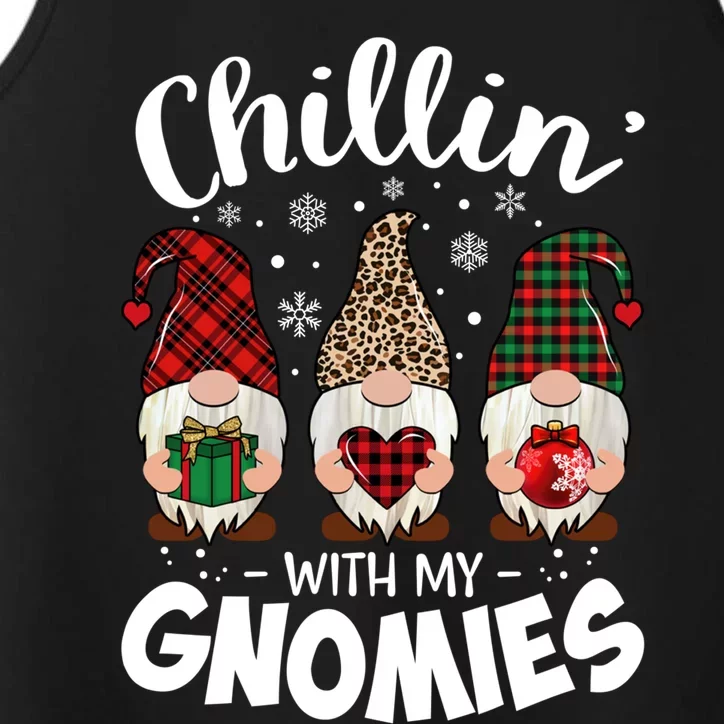 Chillin With My Gnomie Leopard Christmas Gnome Buffalo Great Gift Performance Tank