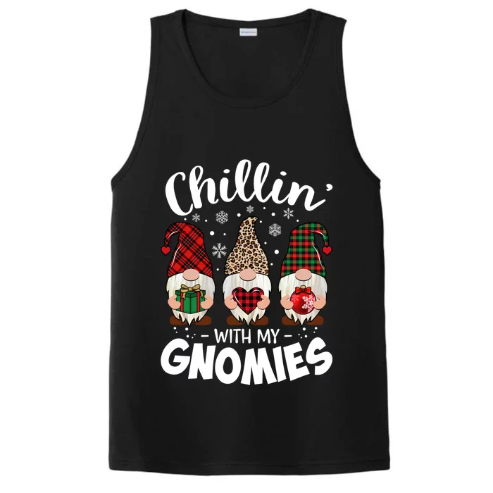 Chillin With My Gnomie Leopard Christmas Gnome Buffalo Great Gift Performance Tank