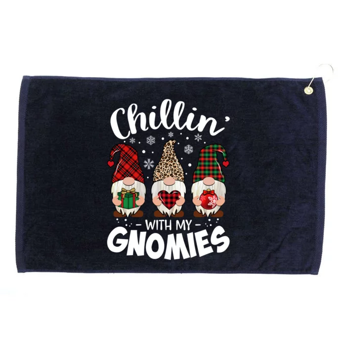 Chillin With My Gnomie Leopard Christmas Gnome Buffalo Great Gift Grommeted Golf Towel