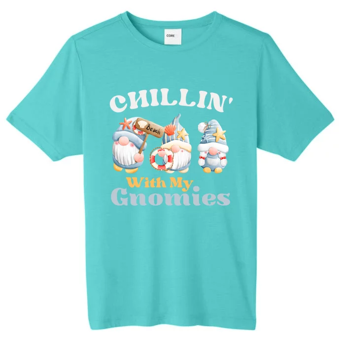 Chillin With My Gnomies Beach Gnomes With Shells Gift ChromaSoft Performance T-Shirt