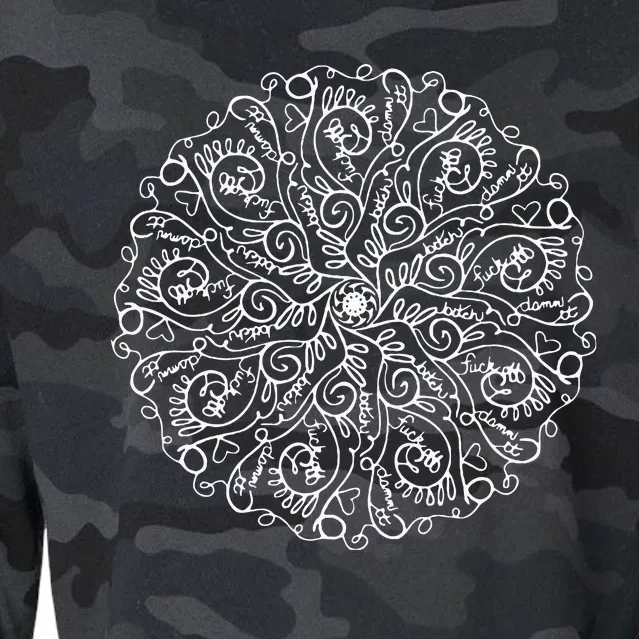 Curse Word Mandala Cropped Pullover Crew