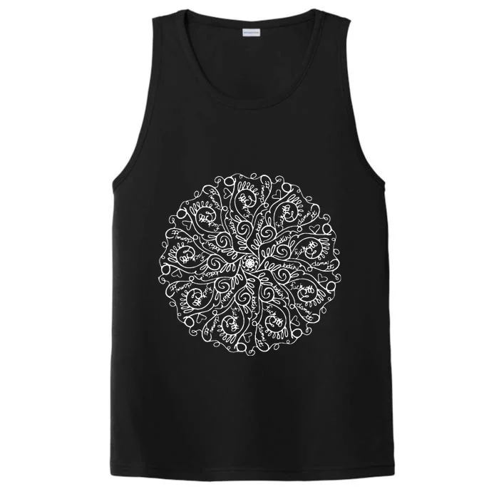 Curse Word Mandala Performance Tank