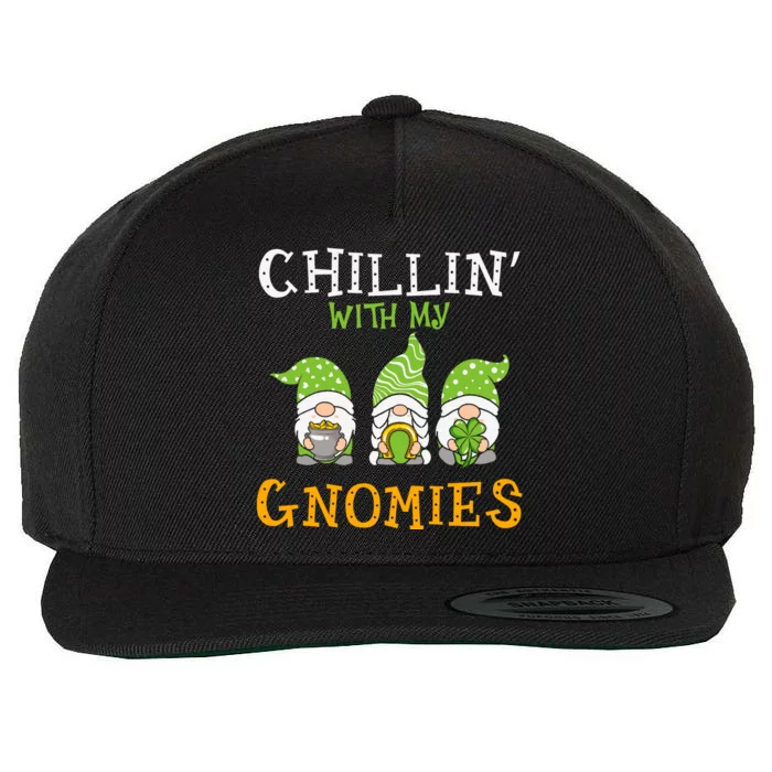 Chillin' With My Gnomies St Patricks Day Wool Snapback Cap