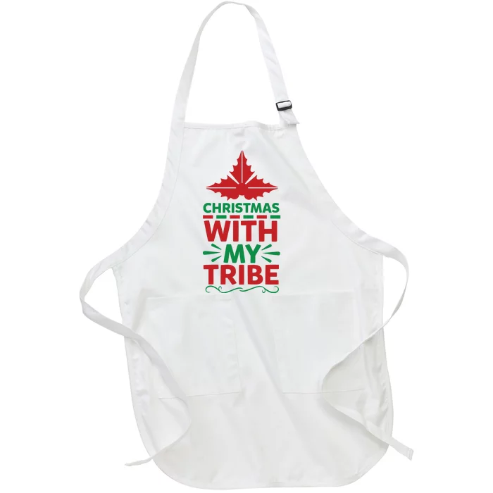 Christmas With My Tribe Full-Length Apron With Pocket