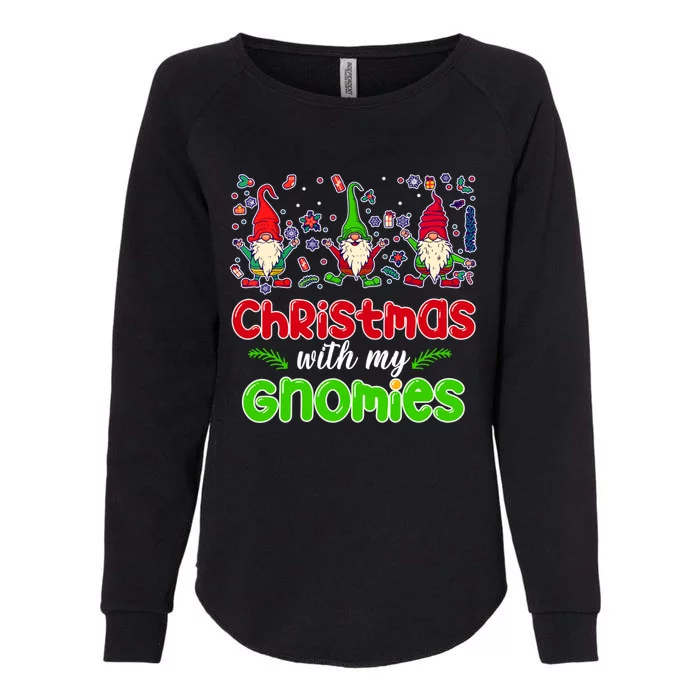 Christmas With My Gnomies Gift Womens California Wash Sweatshirt