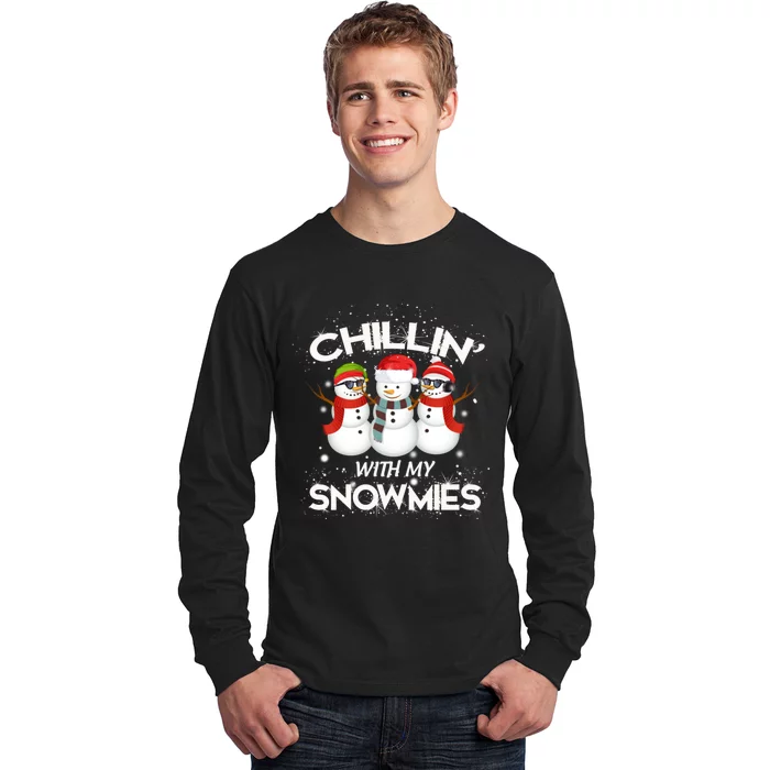 Chillin With My Snowmies Christmas Long Sleeve Shirt