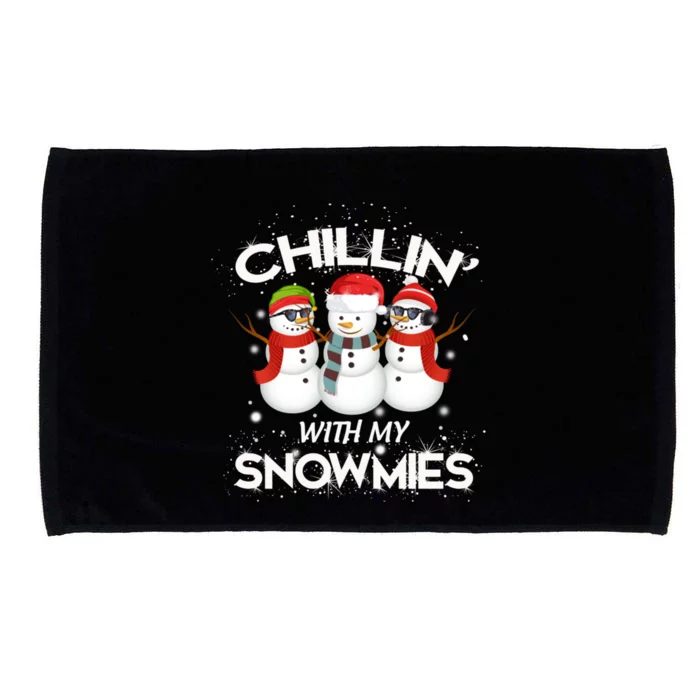 Chillin With My Snowmies Christmas Microfiber Hand Towel