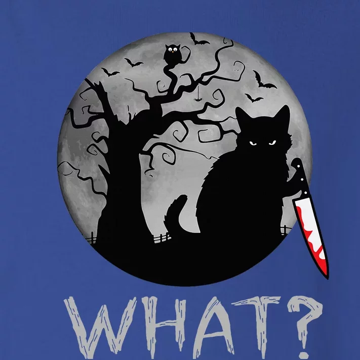 Cat What Murderous Black Cat With Knife Costume Halloween Toddler Long Sleeve Shirt