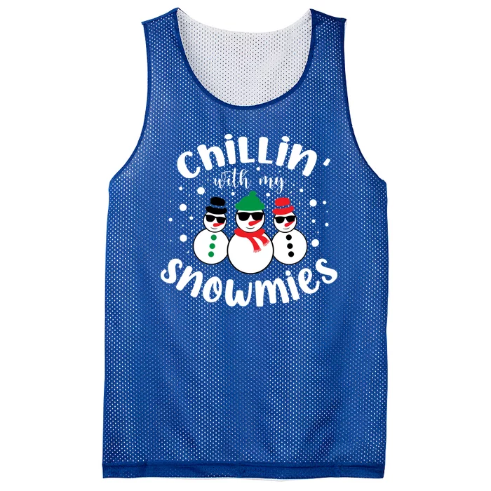 Chillin With My Snowmies Mesh Reversible Basketball Jersey Tank