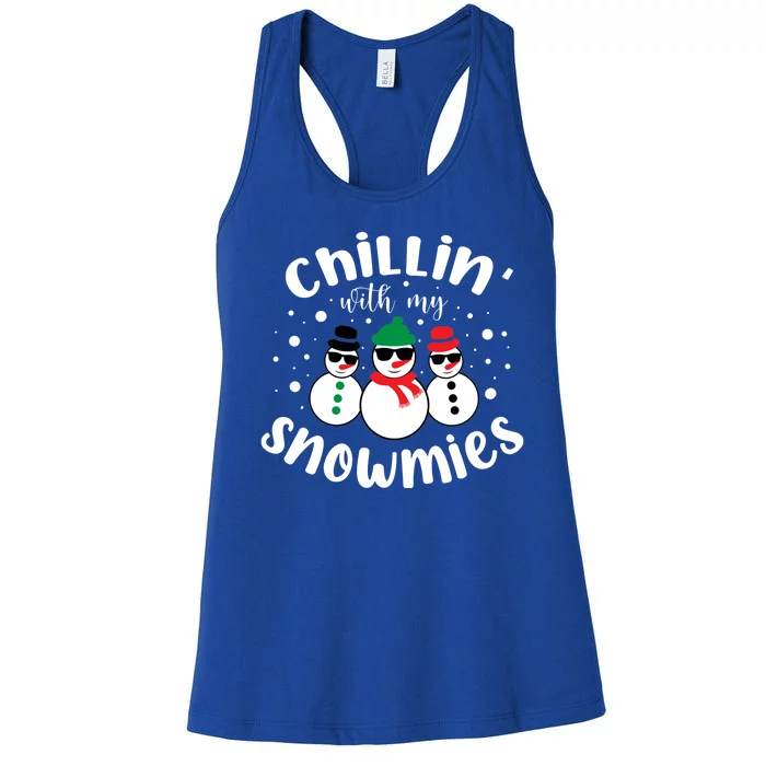 Chillin With My Snowmies Women's Racerback Tank