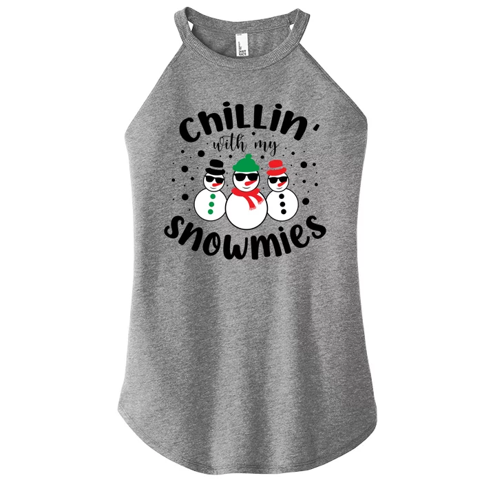 Chillin With My Snowmies Women’s Perfect Tri Rocker Tank