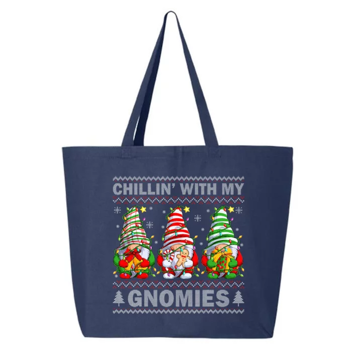 Chillin With My Gnomies Matching Family Christmas Pajama 25L Jumbo Tote