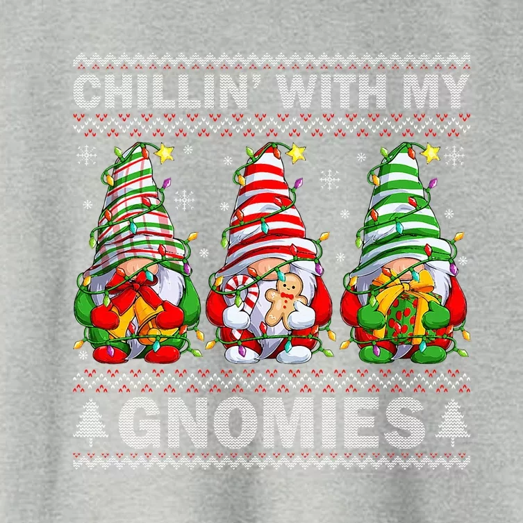 Chillin With My Gnomies Matching Family Christmas Pajama Women's Crop Top Tee