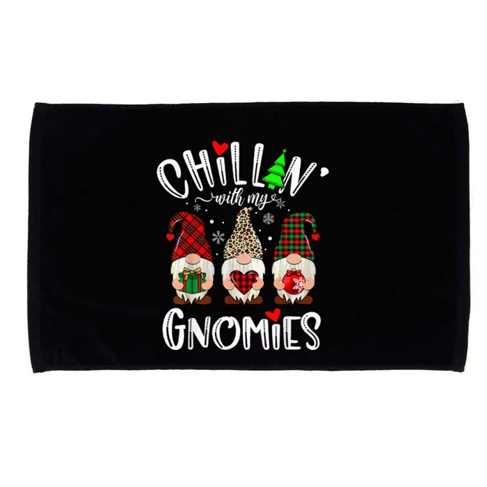 Chillin With My Gnomies Christmas Gnome Family Microfiber Hand Towel