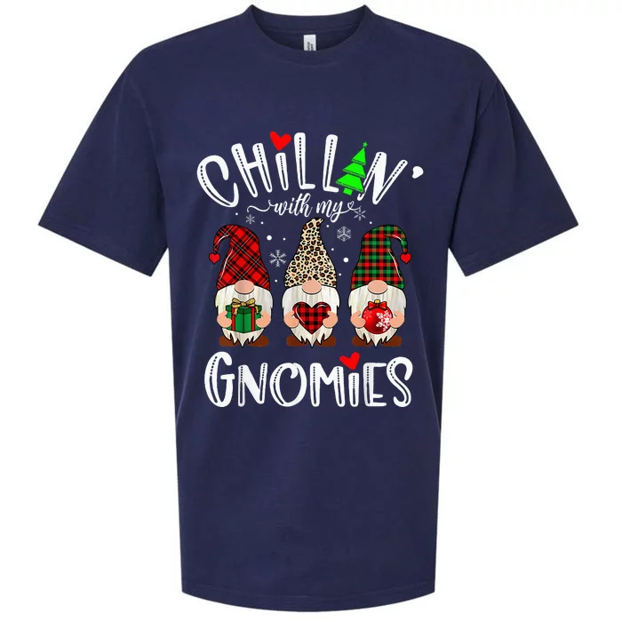 Chillin With My Gnomies Christmas Gnome Family Sueded Cloud Jersey T-Shirt