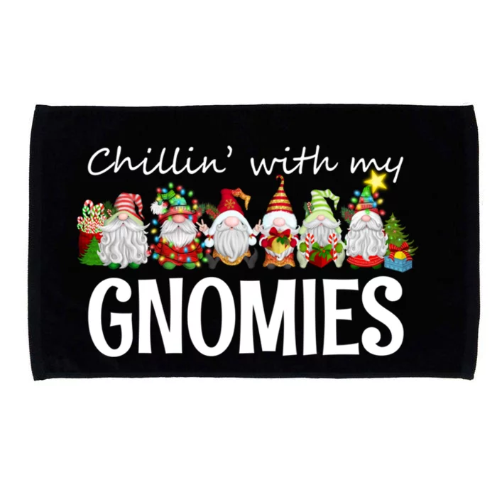 Chillin With My Gnomies Christmas Gift Microfiber Hand Towel