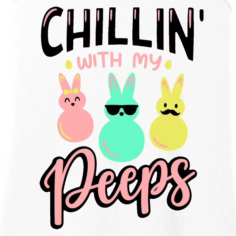 Chillin With My Peeps Spring Ladies Essential Tank