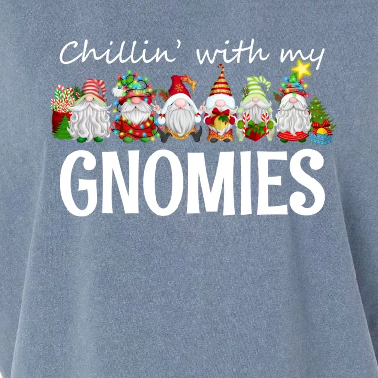 Chillin With My Gnomies Christmas Great Gift Garment-Dyed Women's Muscle Tee