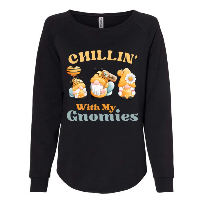 Chillin With My Gnomies Garden Gnomes With Bees Gift Womens California Wash Sweatshirt