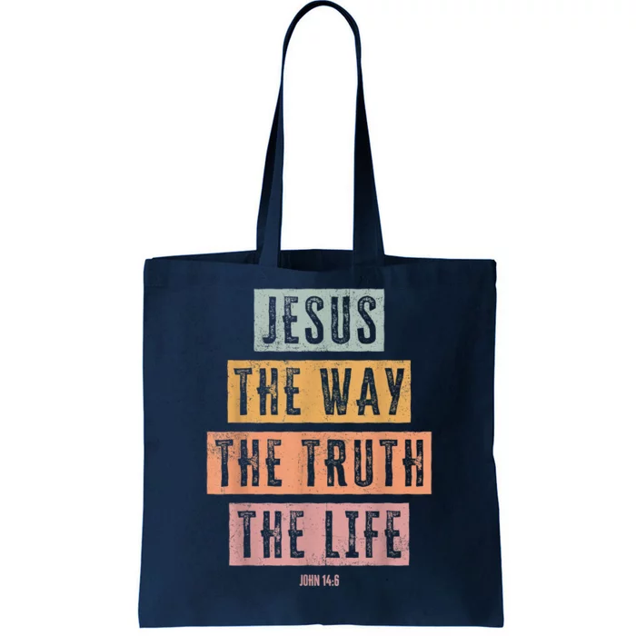 Christian Women Men Jesus The Way Truth Life Tote Bag