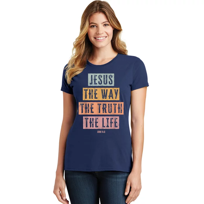 Christian Women Men Jesus The Way Truth Life Women's T-Shirt