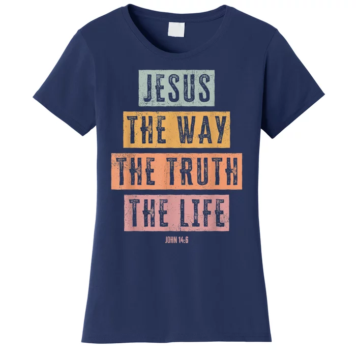 Christian Women Men Jesus The Way Truth Life Women's T-Shirt