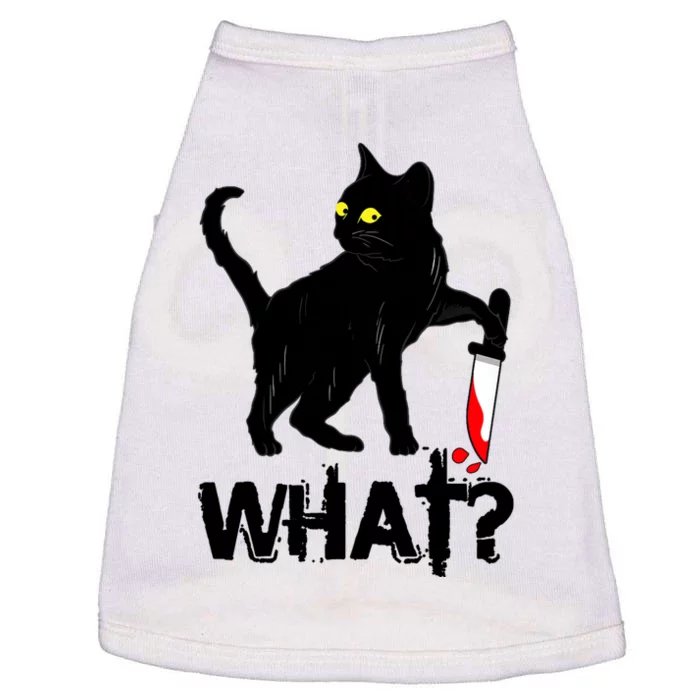 Cat What Murderous Black Cat With Knife Halloween Doggie Tank