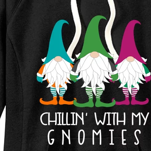 Chillin With My Gnomies Garden Gnome Christmas Lawn Care Funny Gift Women's Fleece Hoodie