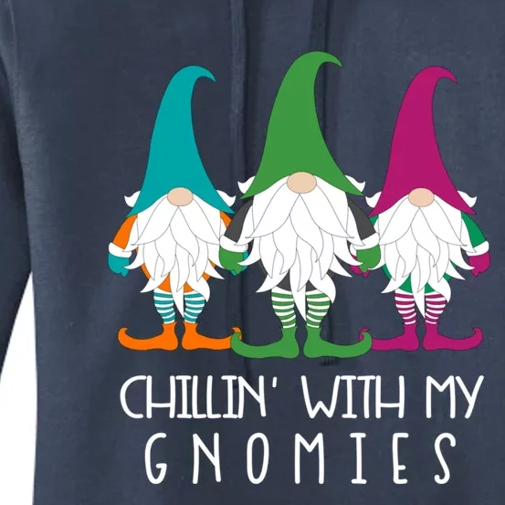 Chillin With My Gnomies Garden Gnome Christmas Lawn Care Funny Gift Women's Pullover Hoodie