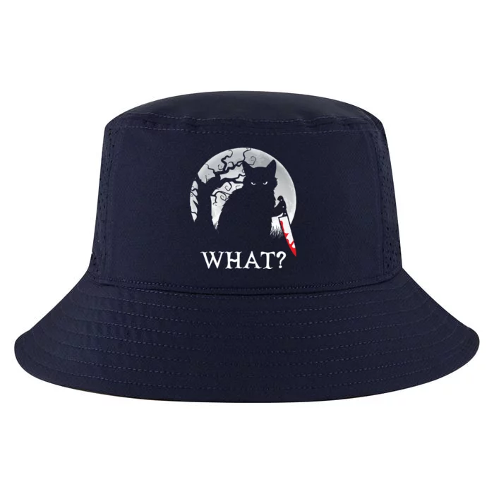 Cat What Murderous Black Cat With Knife Halloween Costume Cool Comfort Performance Bucket Hat